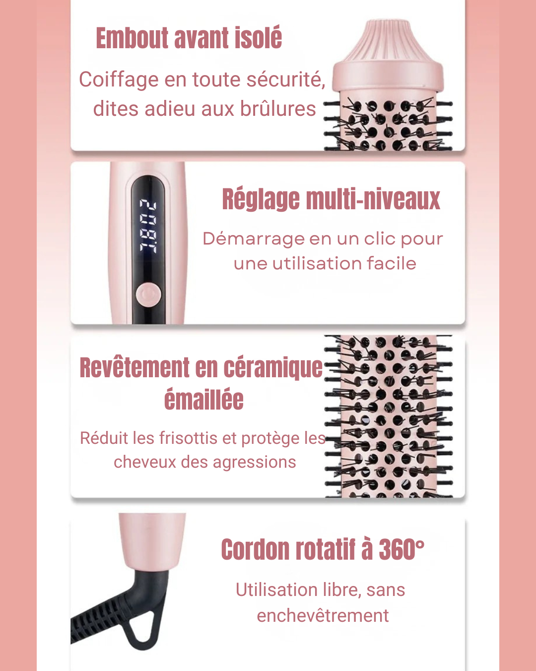 Volumyra™ – Brosse Chauffante 2-en-1 pour Volume & Brushing Facile