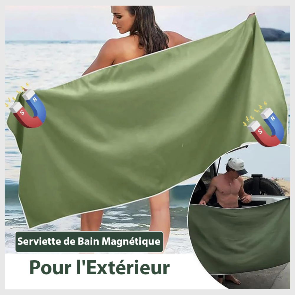 Serviette de bain magnétique