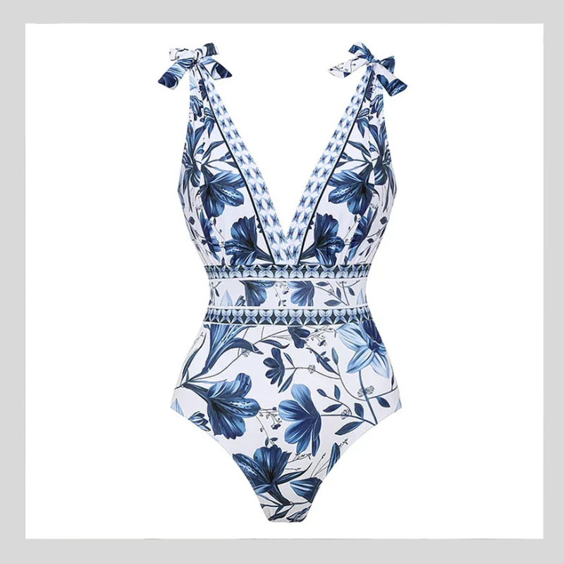 Ensemble Élégance Tropicale™ - Maillot de Bain et Jupe Fleurie