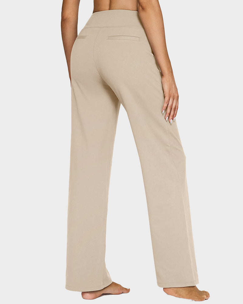 Élégancia™ – Pantalon Large Taille Haute Confort Chic