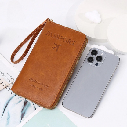 Cuirévo™ – Portefeuille RFID Chic pour Voyageurs Modernes.