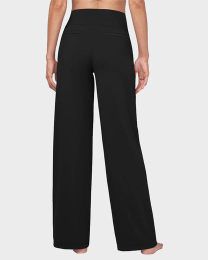 Élégancia™ – Pantalon Large Taille Haute Confort Chic