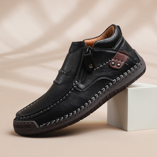 Baskets de Plein Air Rétro en Cuir PU pour Homme