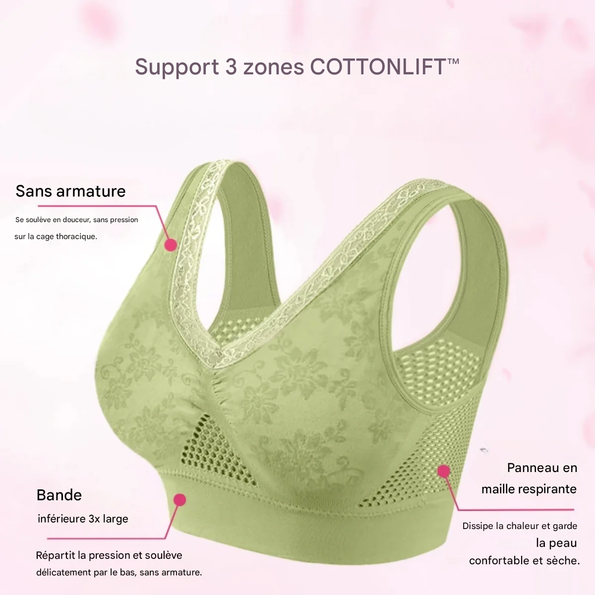 CalmiBra™ – Soutien-Gorge Sans Armature au Confort Naturel & Maintien Doux