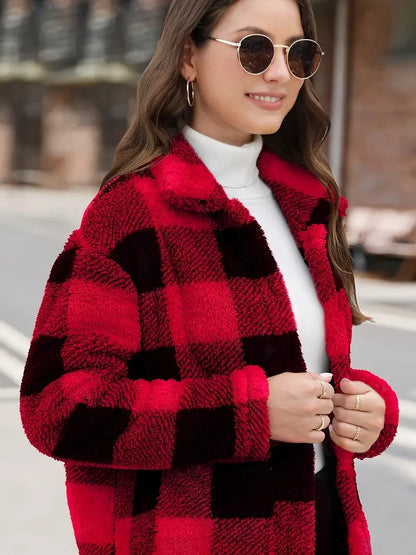 Chaudélia – Veste à Carreaux Confort Chic