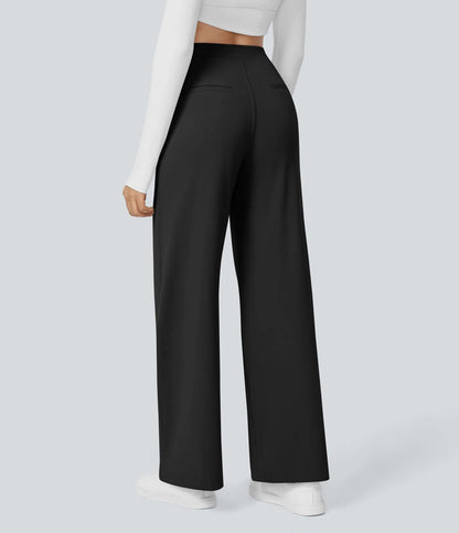 PureChic™ – Pantalon Taille Haute à Coupe Droite