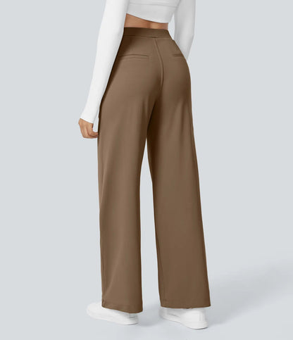PureChic™ – Pantalon Taille Haute à Coupe Droite