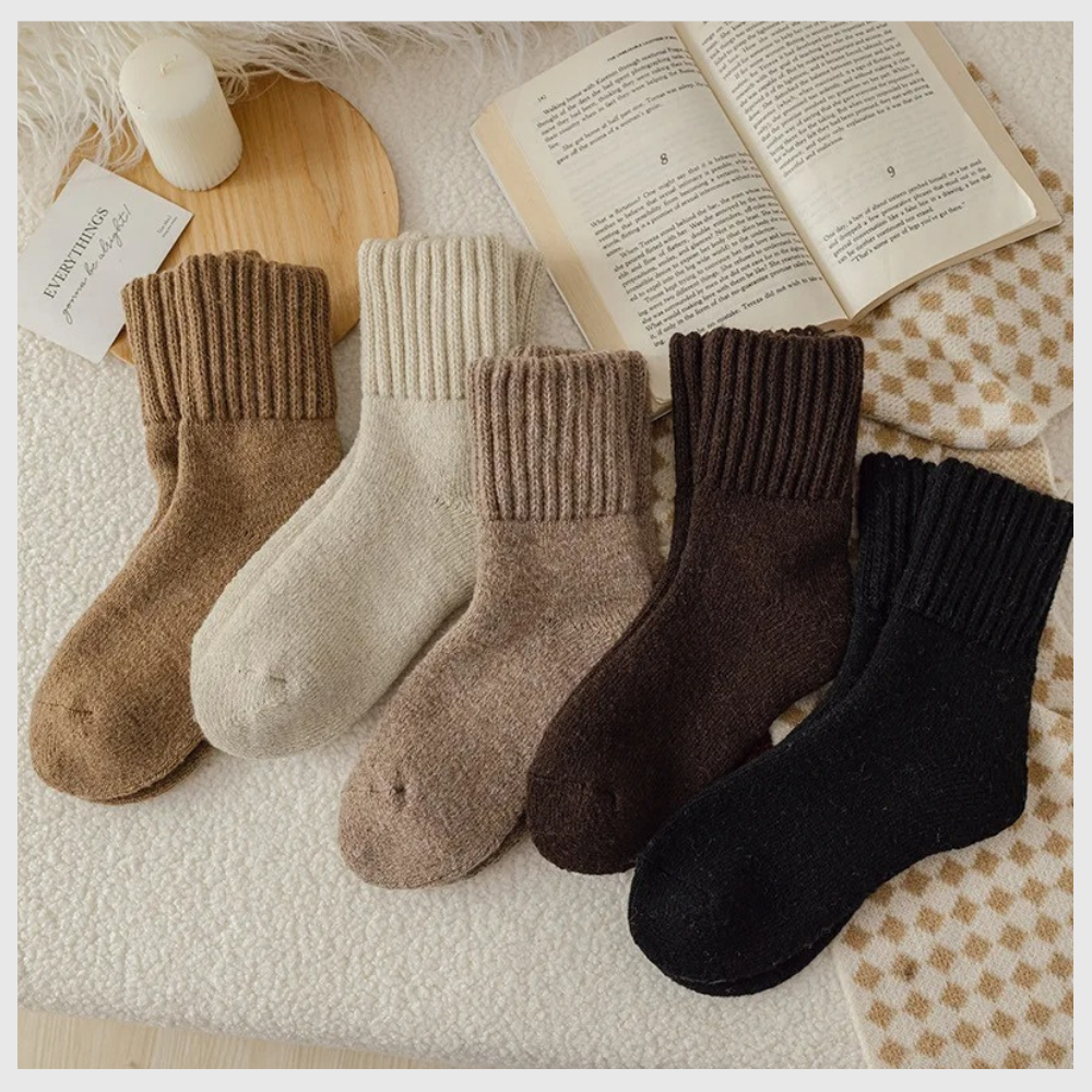 ChaleurDouce™ – Chaussettes Crew Thermiques (5 Paires)