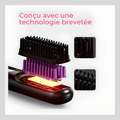 GlamBrush X™ - Brosse lissante portable