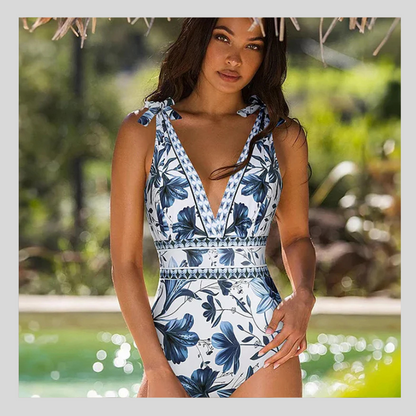 Ensemble Élégance Tropicale™ - Maillot de Bain et Jupe Fleurie