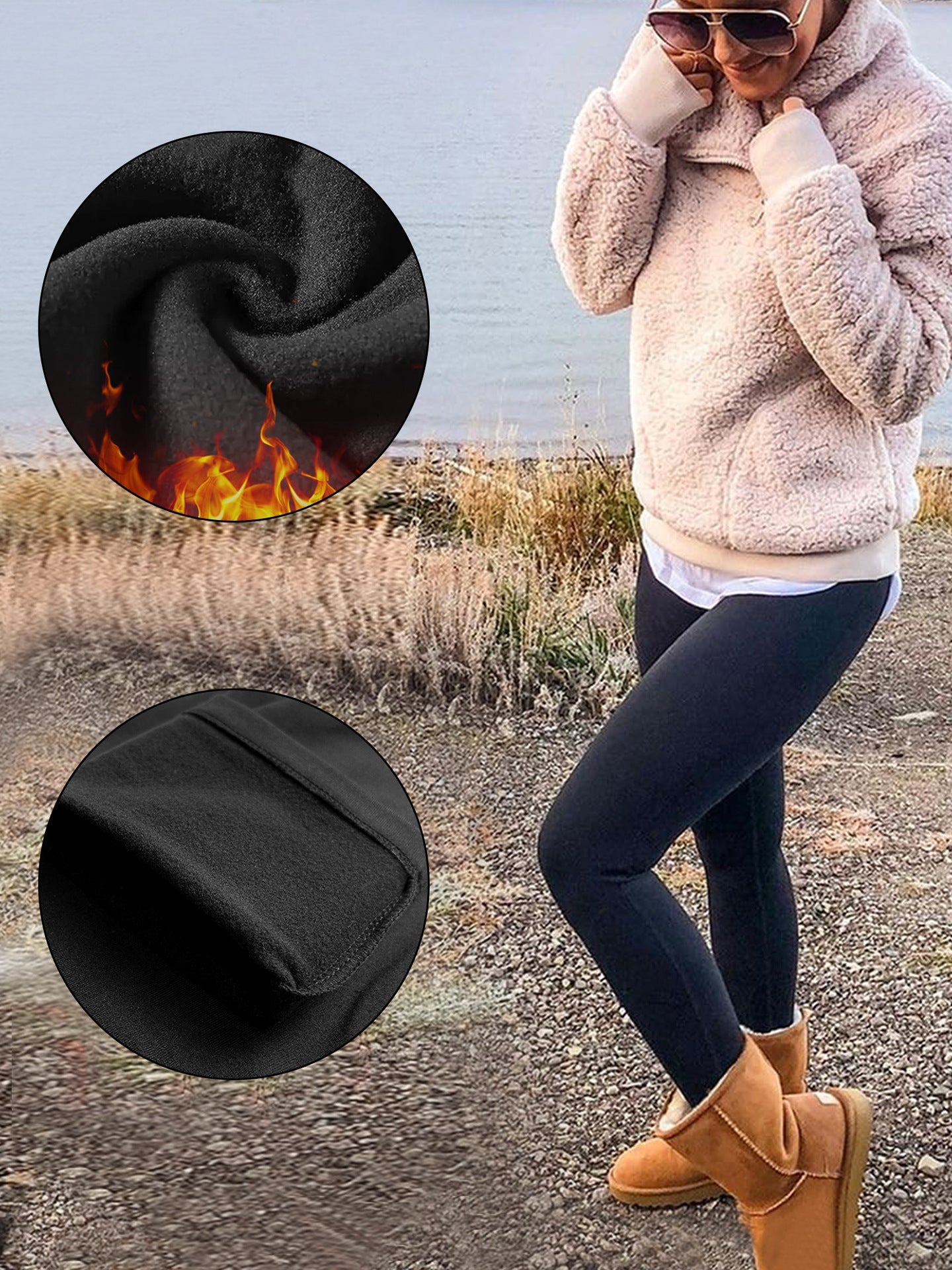 PolaRêve™ – Legging Doublé Polaire au Galbe Parfait