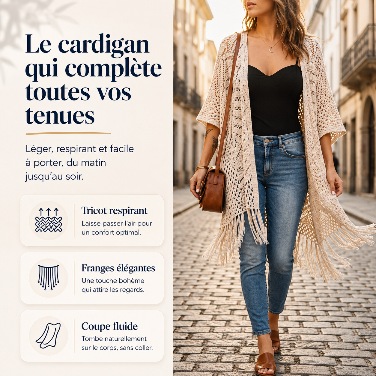 Cardigan Bohème Léger BelleBrise™