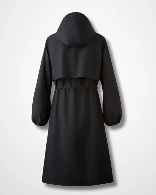 Pluvéline™ – Manteau Long Élégant & Imperméable à Doublure Couture