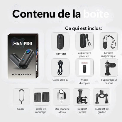 SKYPRO™ – Caméra POV 4K Mains Libres