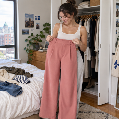 Pantalon Élise™ | Pantalon Tailleur Large Confort | Collection Essentielle