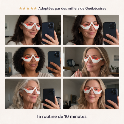 Lunettes Contour des Yeux Lumière Rouge + EMS
