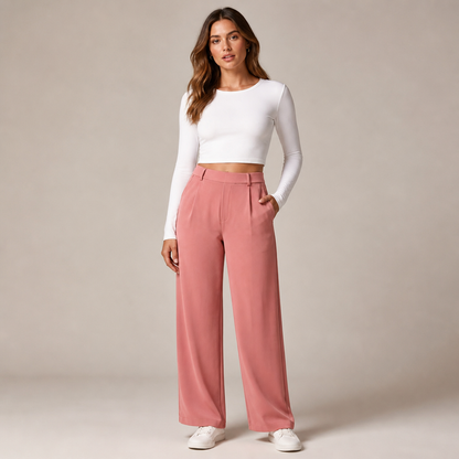 Pantalon Élise™ | Pantalon Tailleur Large Confort | Collection Essentielle