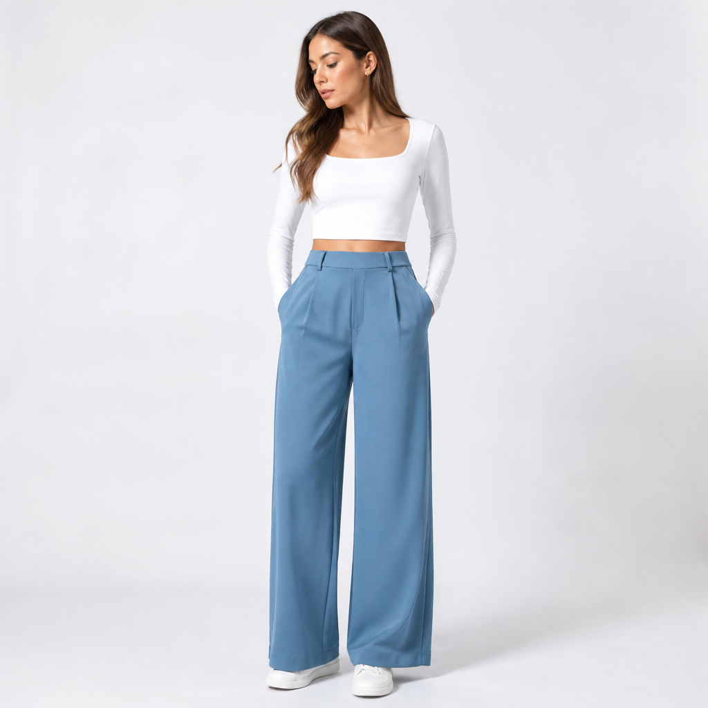 Pantalon Élise™ | Pantalon Tailleur Large Confort | Collection Essentielle