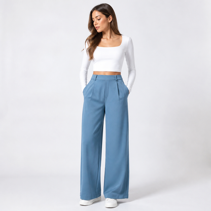 Pantalon Élise™ | Pantalon Tailleur Large Confort | Collection Essentielle