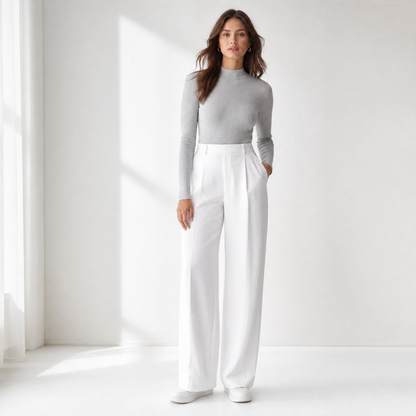 Pantalon Élise™ | Pantalon Tailleur Large Confort | Collection Essentielle