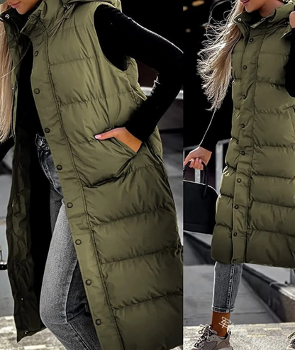 Frostoria™ – Manteau Long Matelassé Élégance Hivernale