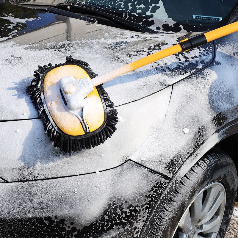 Brosse de lavage de voiture à long manche télescopique